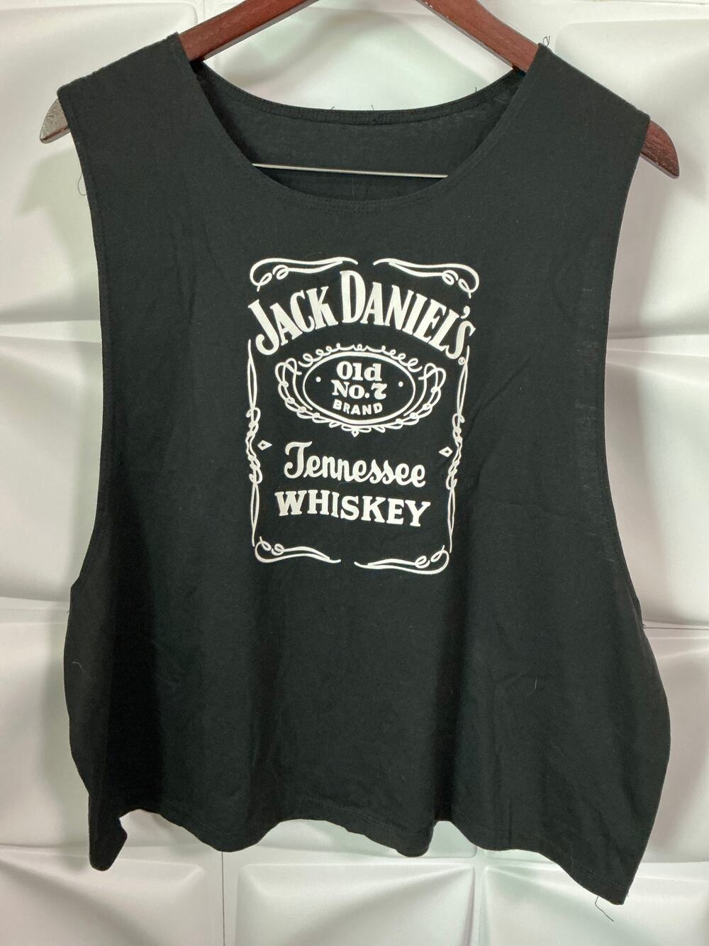 Jack Daniels Black Sleeveless Graphic Muscle Tank Top Women's Size Large*